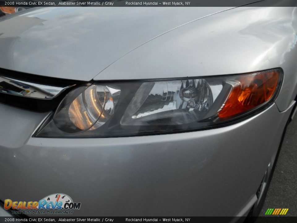 2008 Honda Civic EX Sedan Alabaster Silver Metallic / Gray Photo #29