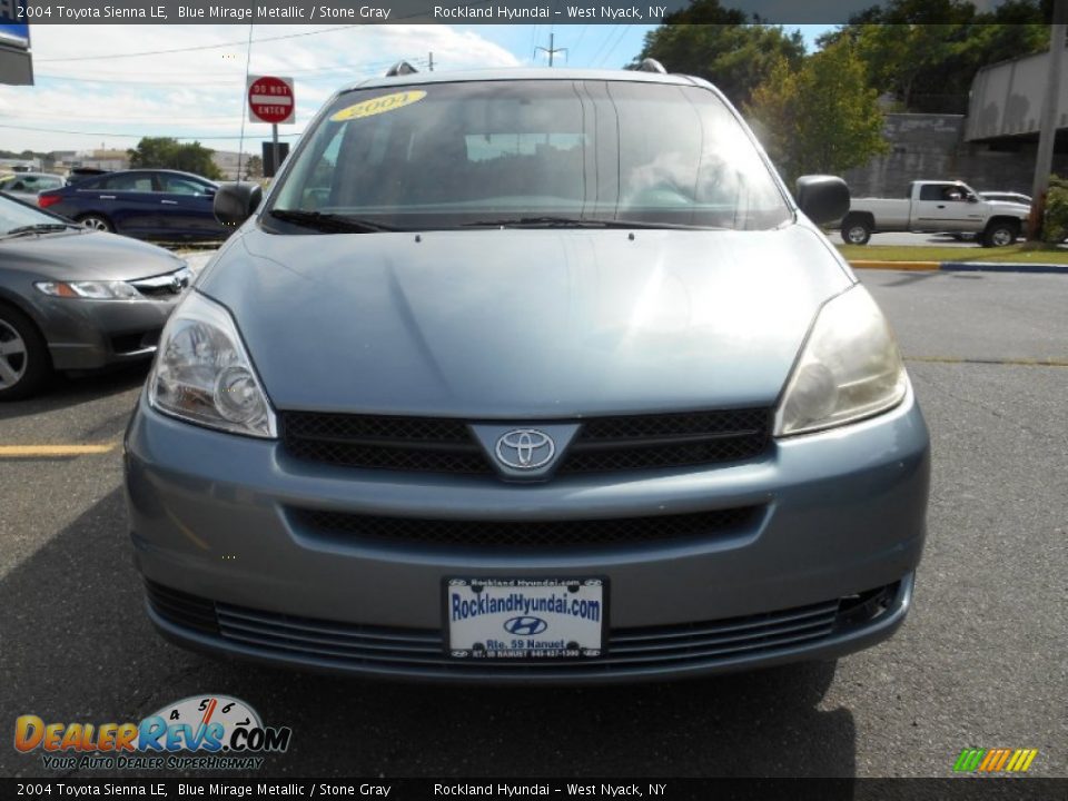 2004 Toyota Sienna LE Blue Mirage Metallic / Stone Gray Photo #2