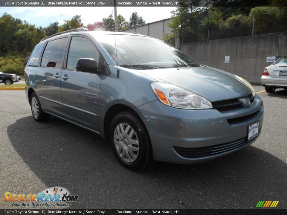 2004 Toyota Sienna LE Blue Mirage Metallic / Stone Gray Photo #3