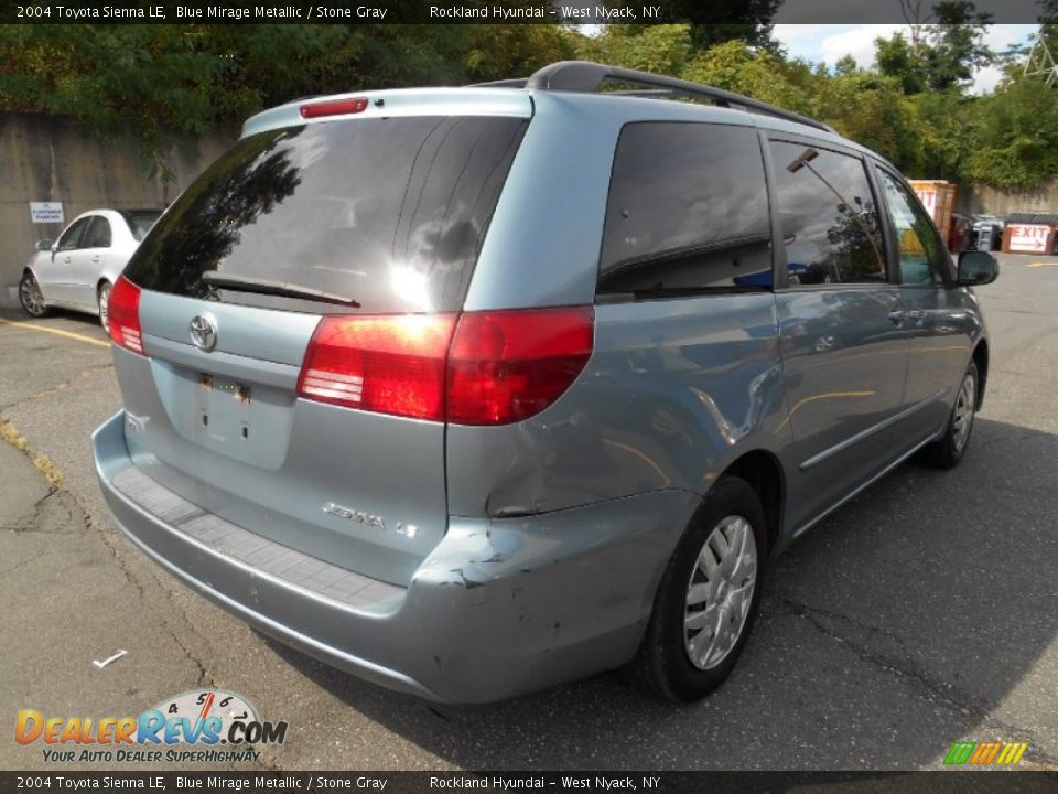 2004 Toyota Sienna LE Blue Mirage Metallic / Stone Gray Photo #4