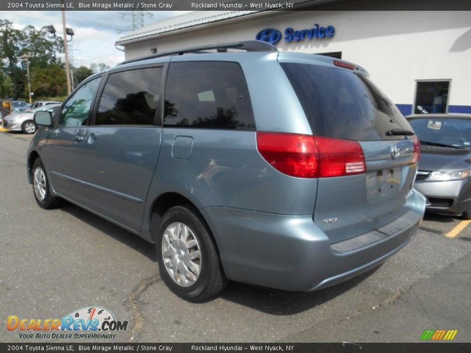 2004 Toyota Sienna LE Blue Mirage Metallic / Stone Gray Photo #6