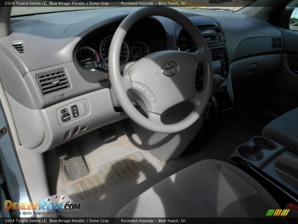 2004 Toyota Sienna LE Blue Mirage Metallic / Stone Gray Photo #9
