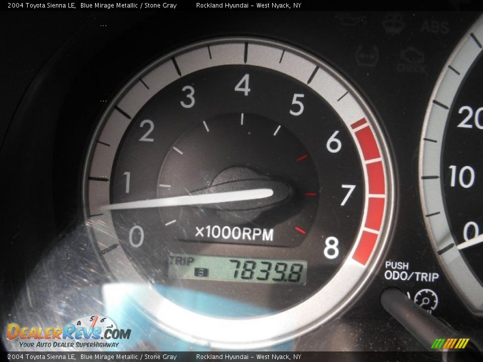 2004 Toyota Sienna LE Blue Mirage Metallic / Stone Gray Photo #14