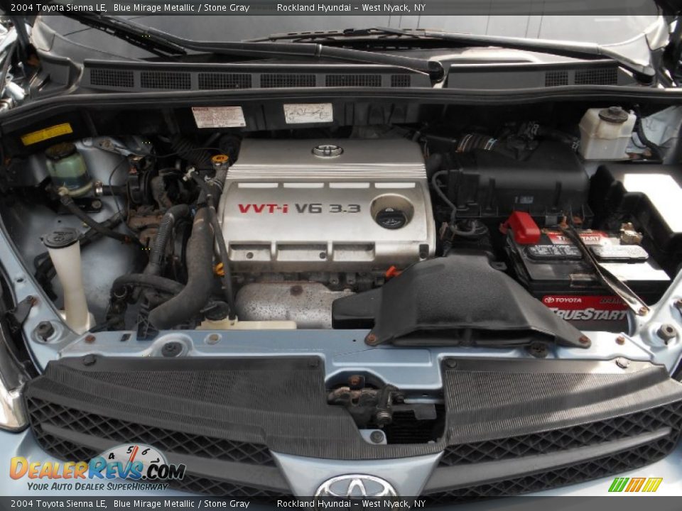 2004 Toyota Sienna LE Blue Mirage Metallic / Stone Gray Photo #26