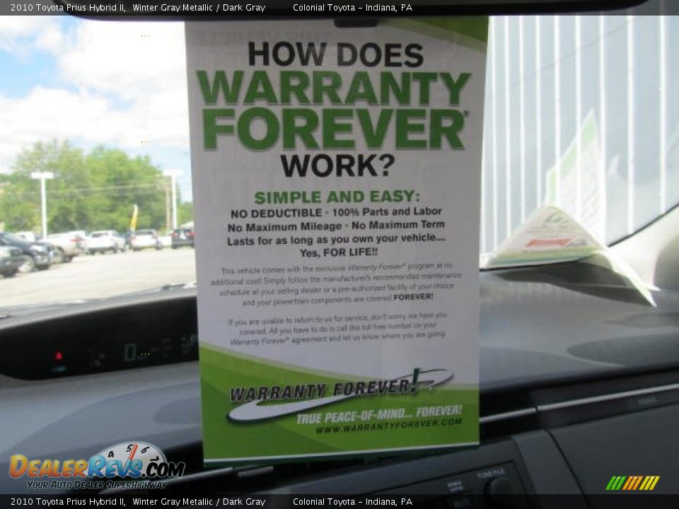 2010 Toyota Prius Hybrid II Winter Gray Metallic / Dark Gray Photo #17