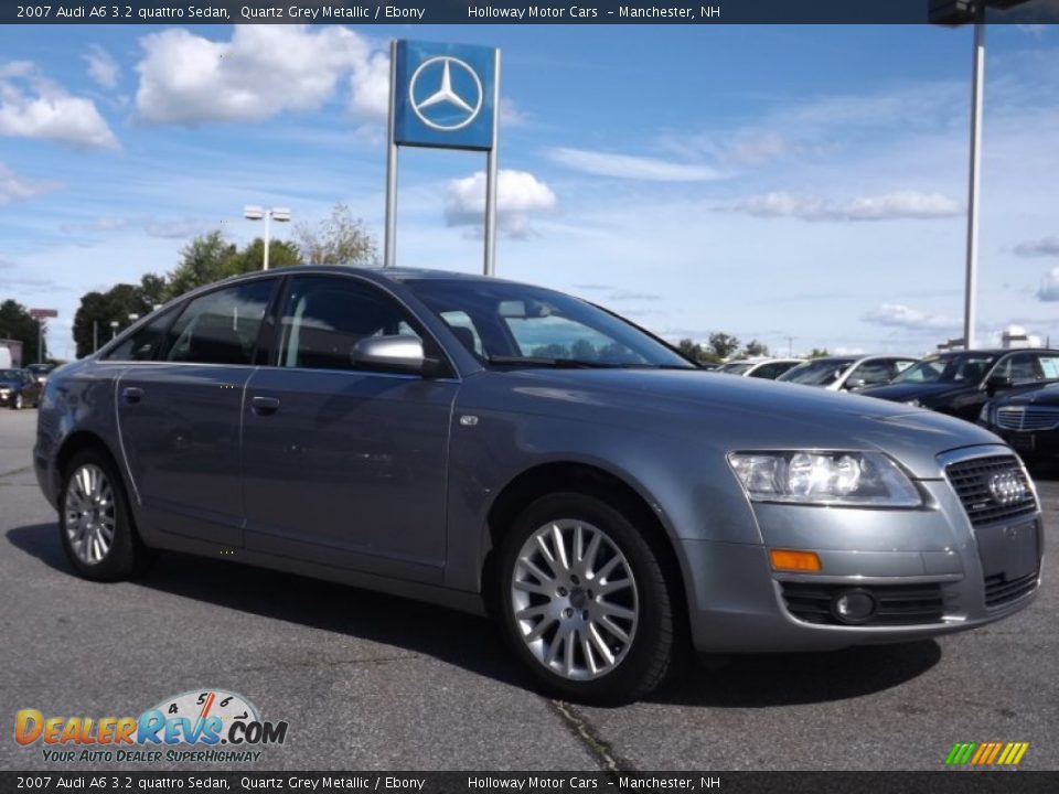 2007 Audi A6 3.2 quattro Sedan Quartz Grey Metallic / Ebony Photo #3