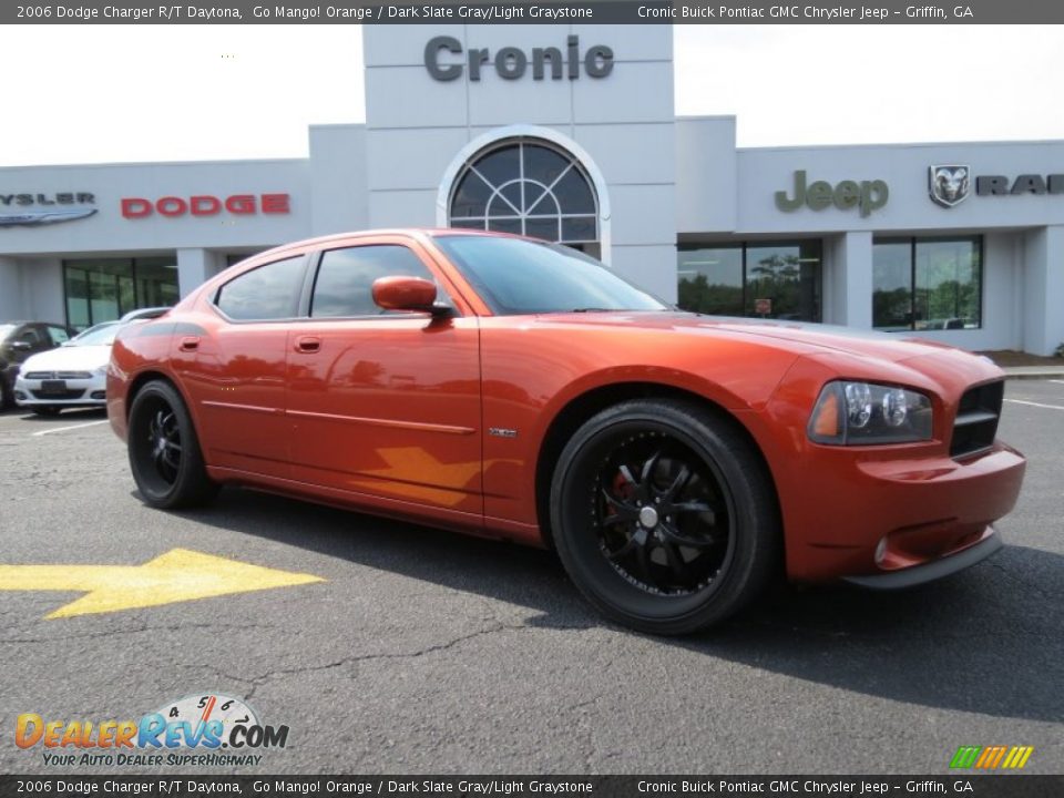 2006 Dodge Charger R/T Daytona Go Mango! Orange / Dark Slate Gray/Light Graystone Photo #1