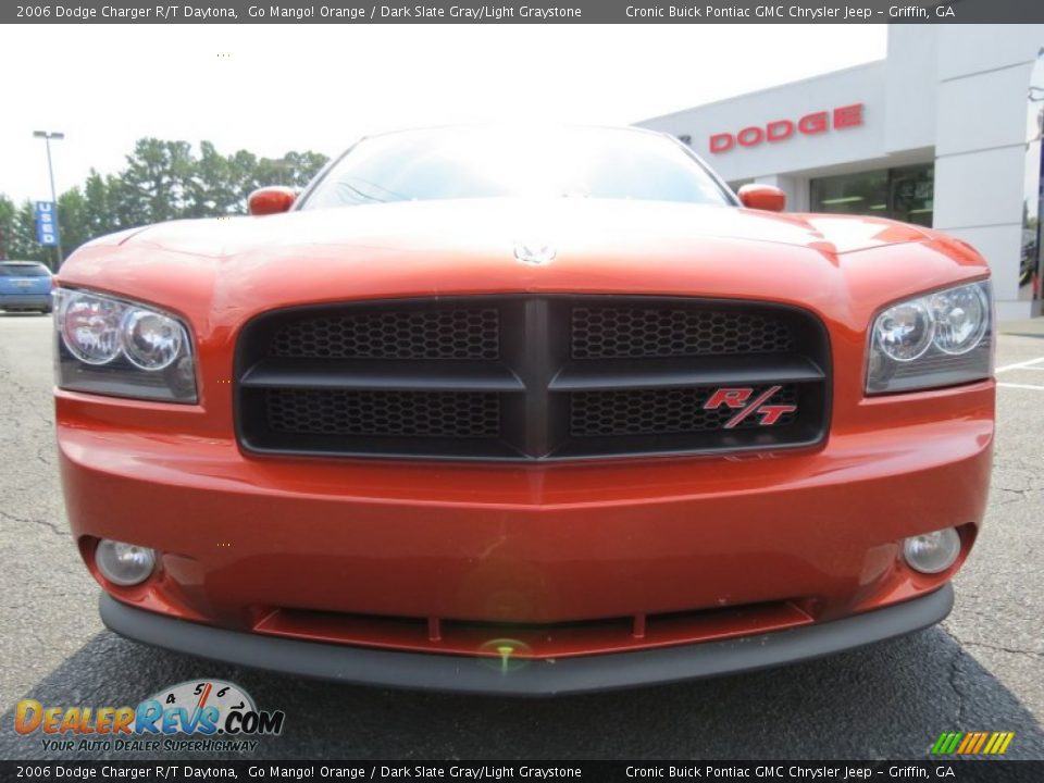 2006 Dodge Charger R/T Daytona Go Mango! Orange / Dark Slate Gray/Light Graystone Photo #2