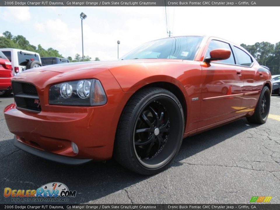 2006 Dodge Charger R/T Daytona Go Mango! Orange / Dark Slate Gray/Light Graystone Photo #3