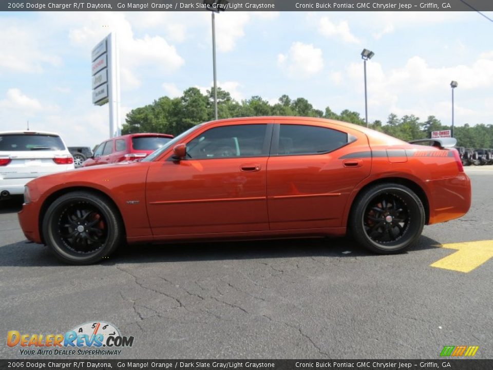 2006 Dodge Charger R/T Daytona Go Mango! Orange / Dark Slate Gray/Light Graystone Photo #4