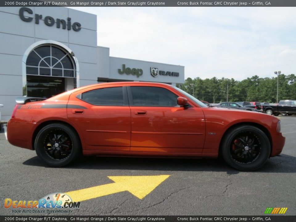 2006 Dodge Charger R/T Daytona Go Mango! Orange / Dark Slate Gray/Light Graystone Photo #8