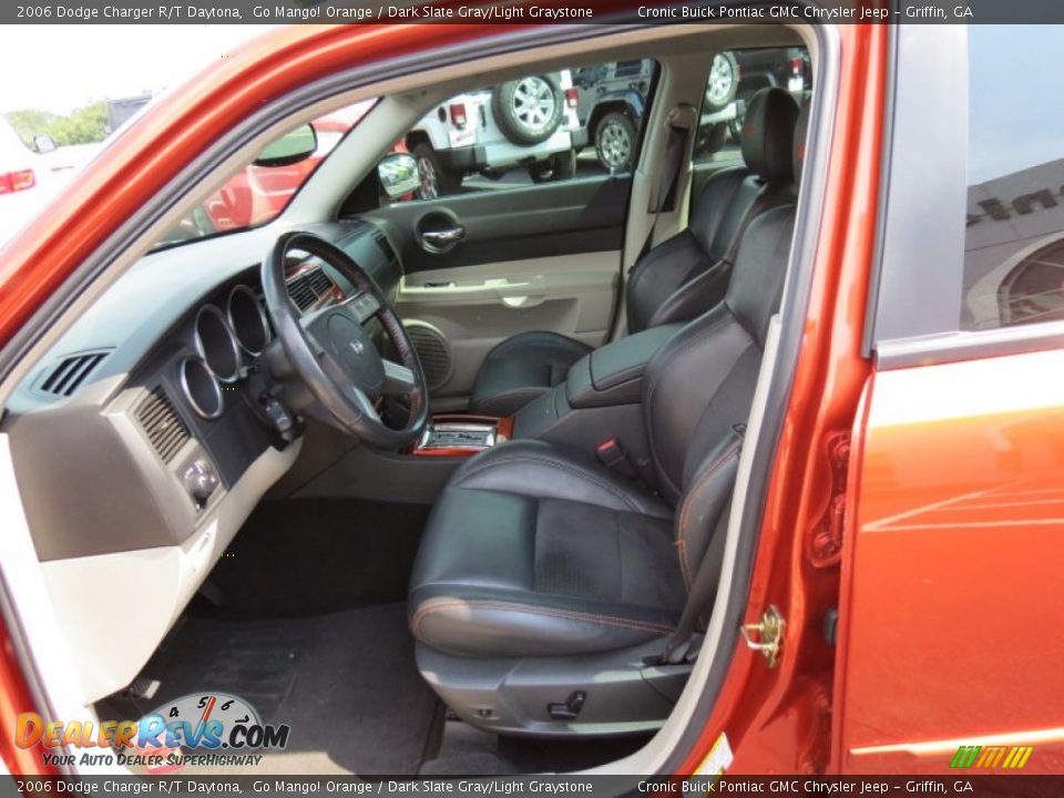 2006 Dodge Charger R/T Daytona Go Mango! Orange / Dark Slate Gray/Light Graystone Photo #11