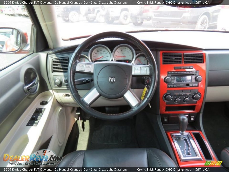 2006 Dodge Charger R/T Daytona Go Mango! Orange / Dark Slate Gray/Light Graystone Photo #21