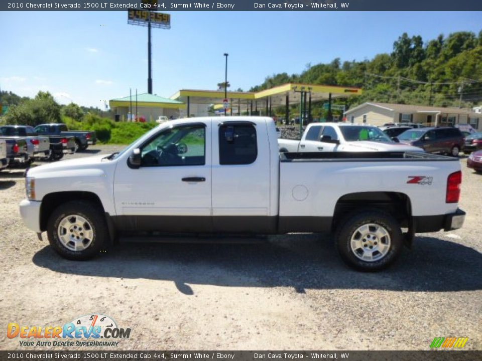 2010 Chevrolet Silverado 1500 LT Extended Cab 4x4 Summit White / Ebony Photo #3