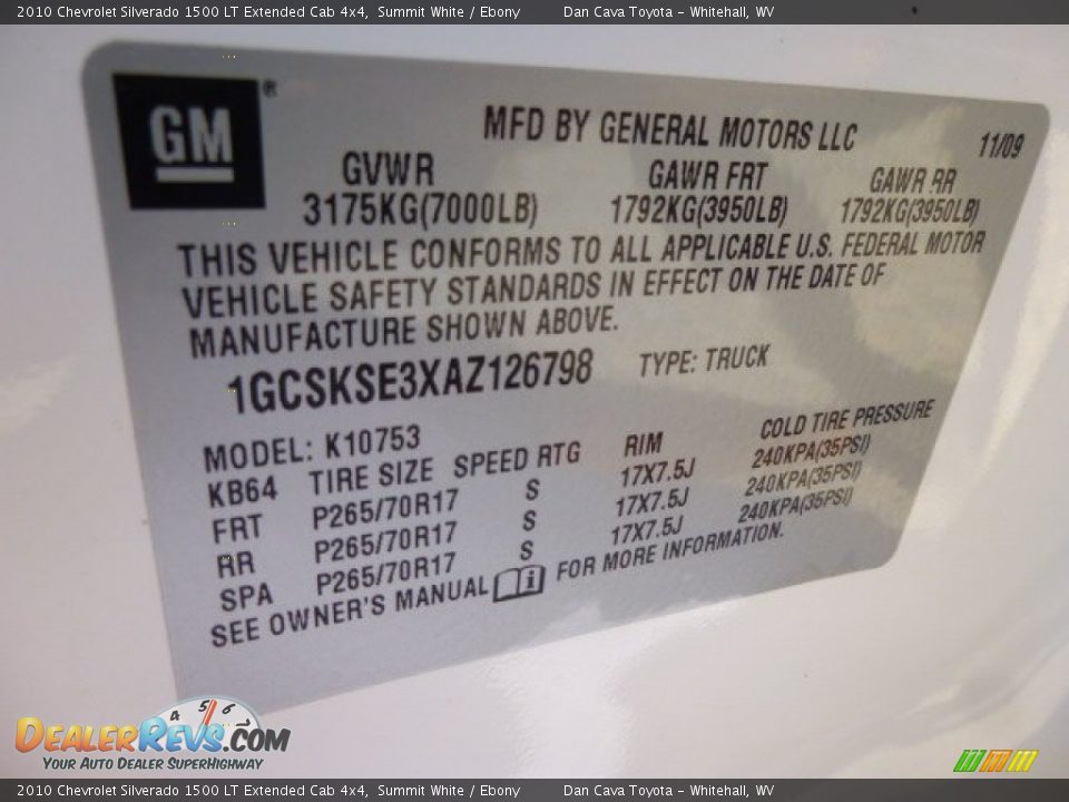 2010 Chevrolet Silverado 1500 LT Extended Cab 4x4 Summit White / Ebony Photo #13