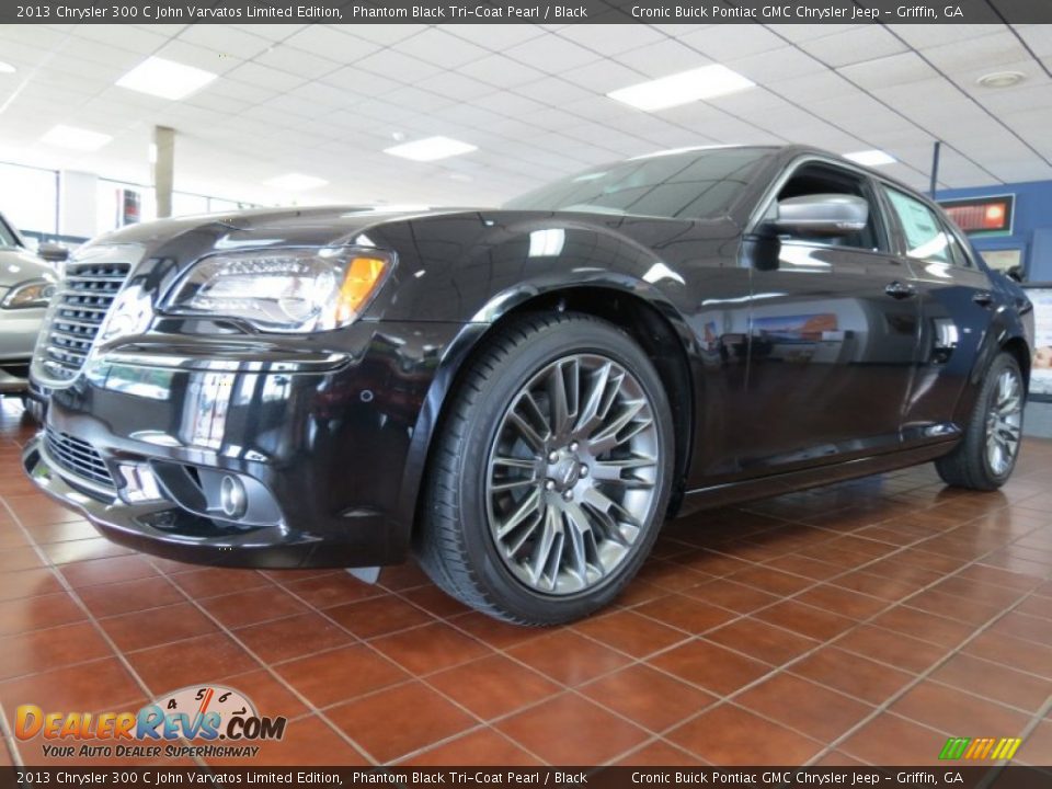 2013 Chrysler 300 C John Varvatos Limited Edition Phantom Black Tri-Coat Pearl / Black Photo #3