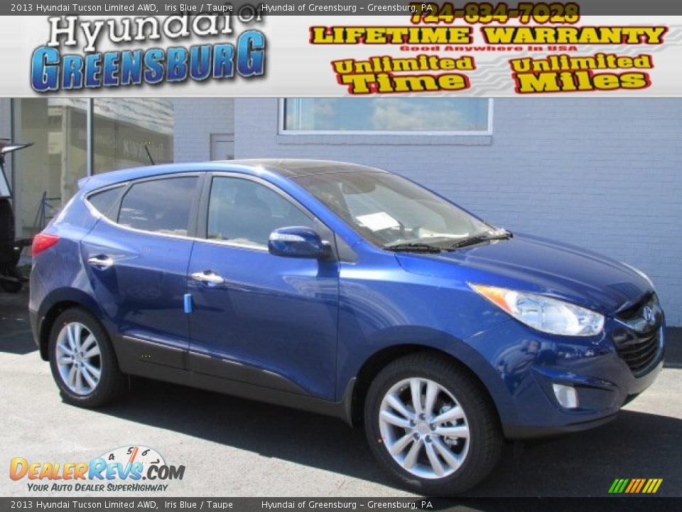 2013 Hyundai Tucson Limited AWD Iris Blue / Taupe Photo #1