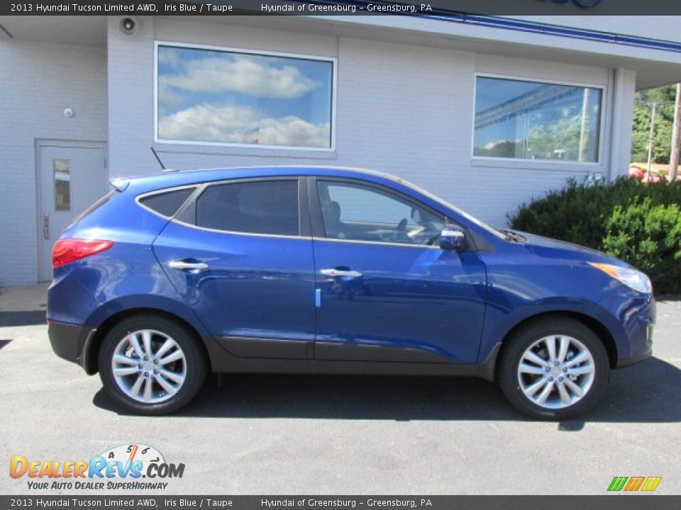 2013 Hyundai Tucson Limited AWD Iris Blue / Taupe Photo #2