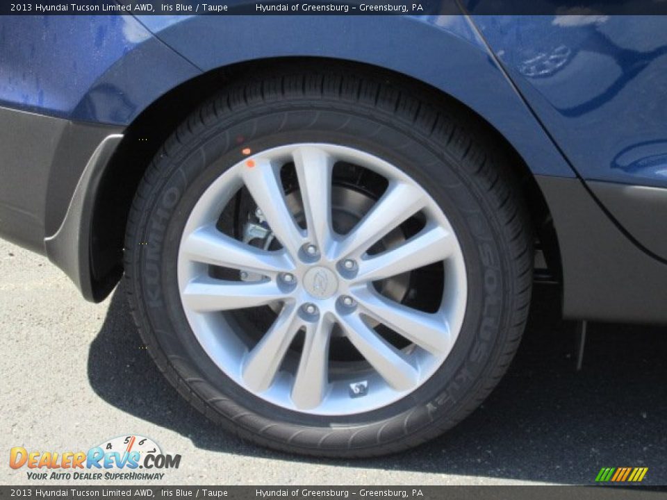 2013 Hyundai Tucson Limited AWD Iris Blue / Taupe Photo #3