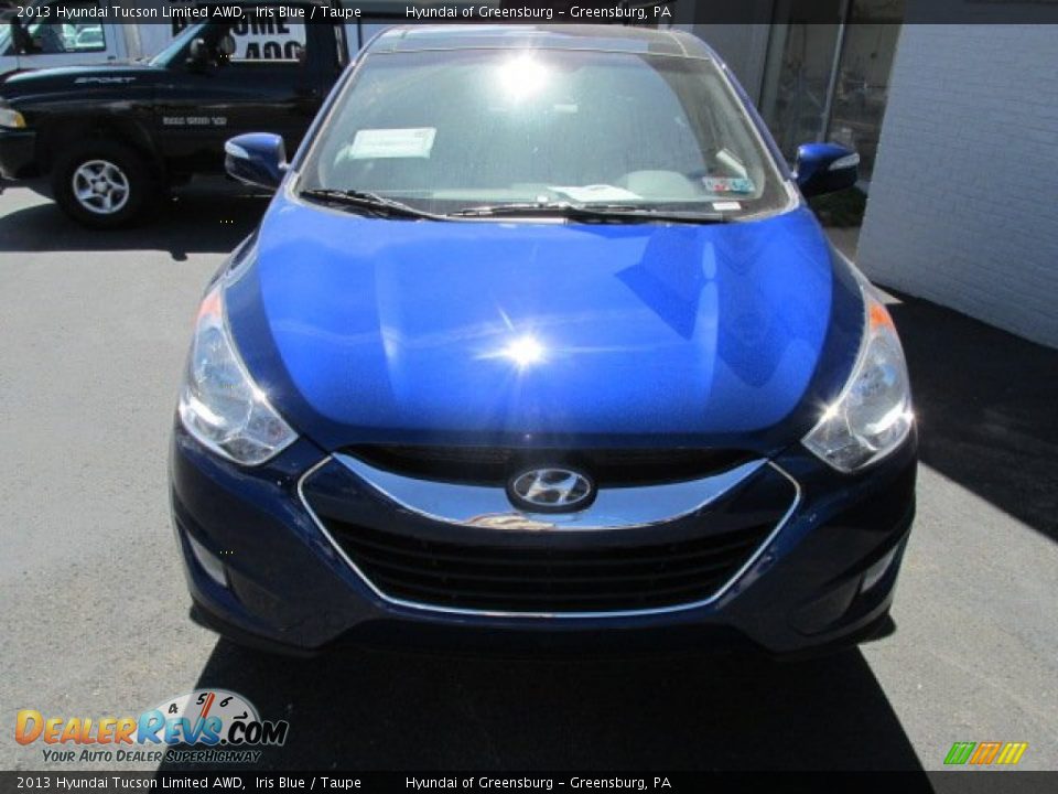 2013 Hyundai Tucson Limited AWD Iris Blue / Taupe Photo #4