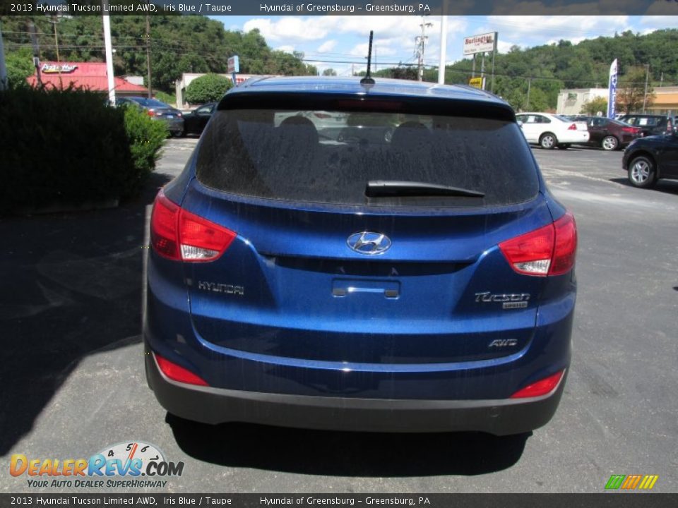 2013 Hyundai Tucson Limited AWD Iris Blue / Taupe Photo #5
