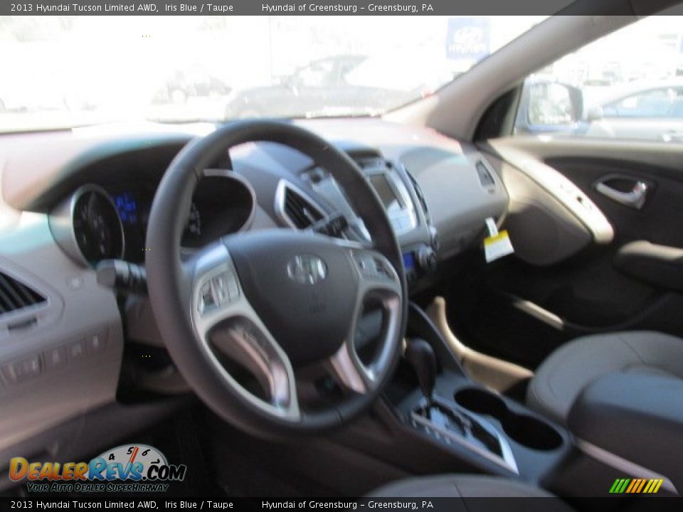 2013 Hyundai Tucson Limited AWD Iris Blue / Taupe Photo #7