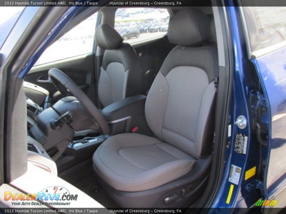 2013 Hyundai Tucson Limited AWD Iris Blue / Taupe Photo #9