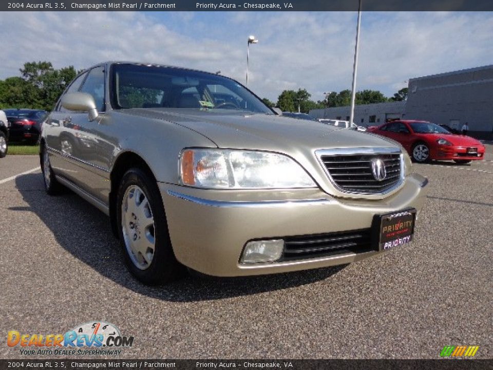 2004 Acura RL 3.5 Champagne Mist Pearl / Parchment Photo #9