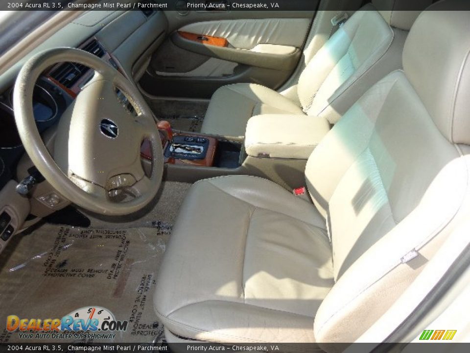 2004 Acura RL 3.5 Champagne Mist Pearl / Parchment Photo #11