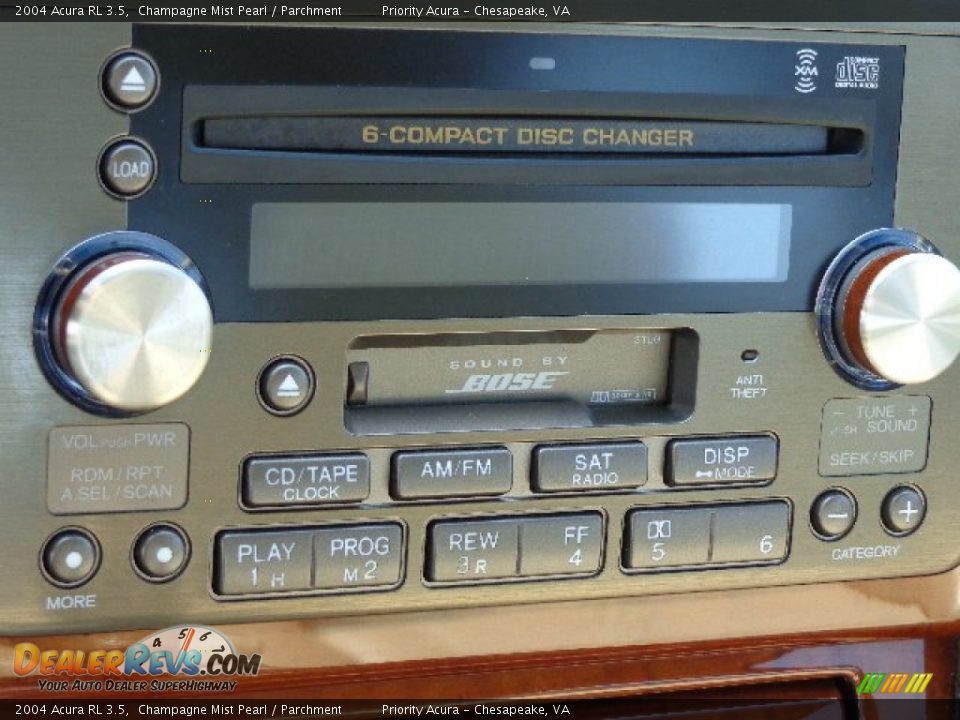 2004 Acura RL 3.5 Champagne Mist Pearl / Parchment Photo #20