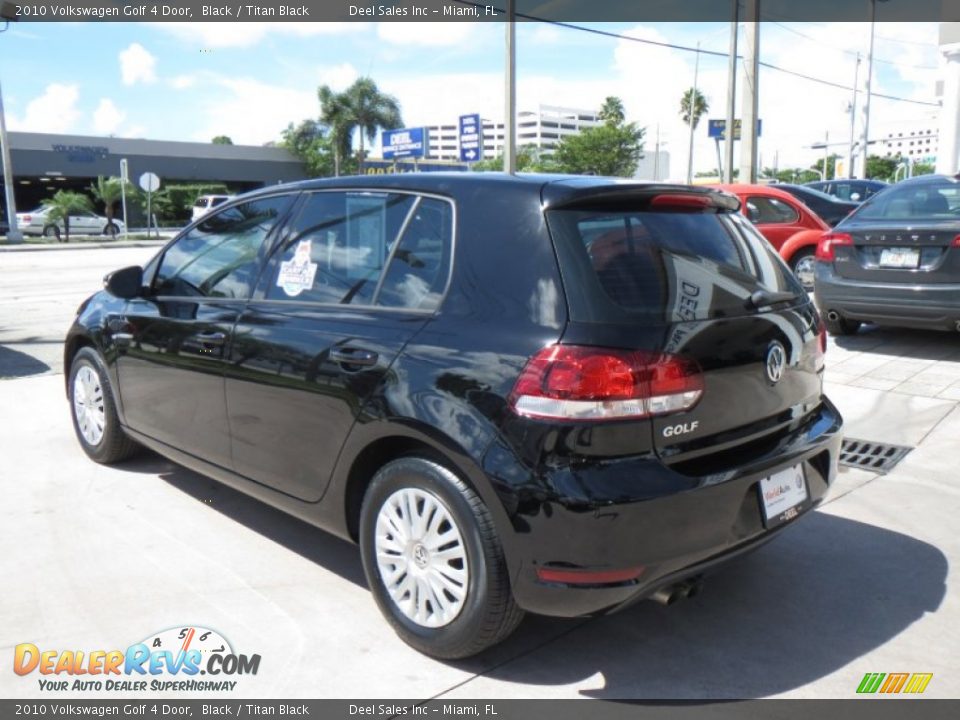 2010 Volkswagen Golf 4 Door Black / Titan Black Photo #3