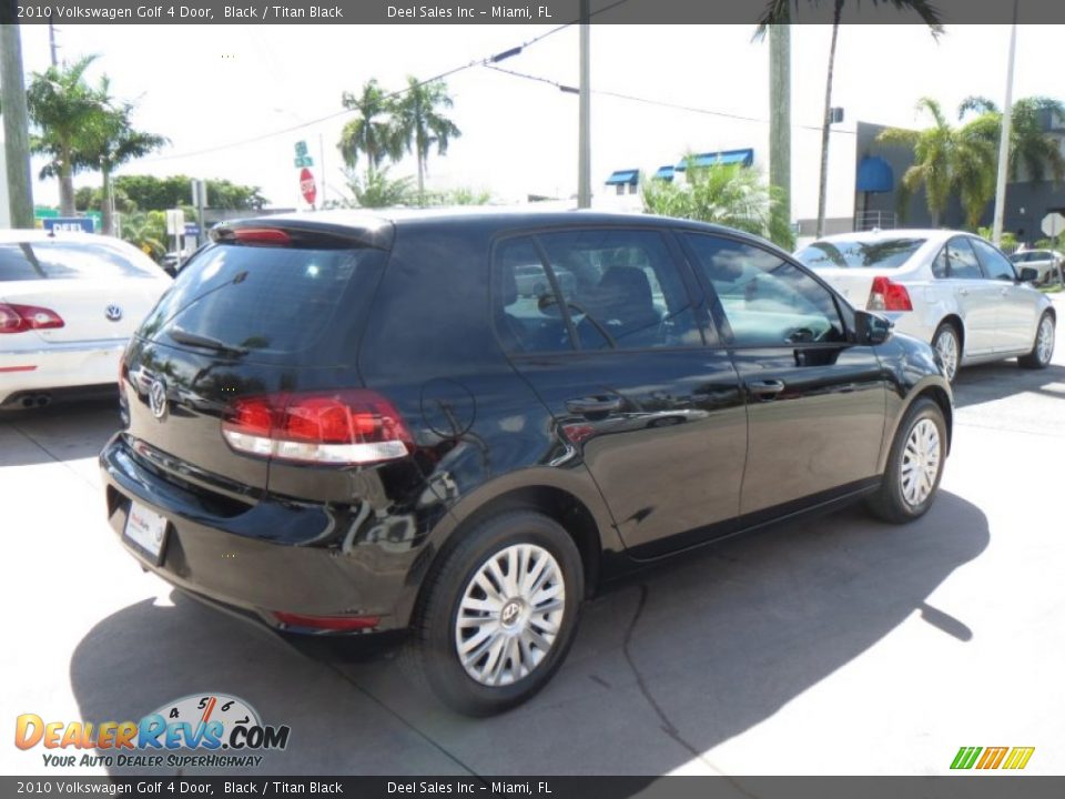 2010 Volkswagen Golf 4 Door Black / Titan Black Photo #5