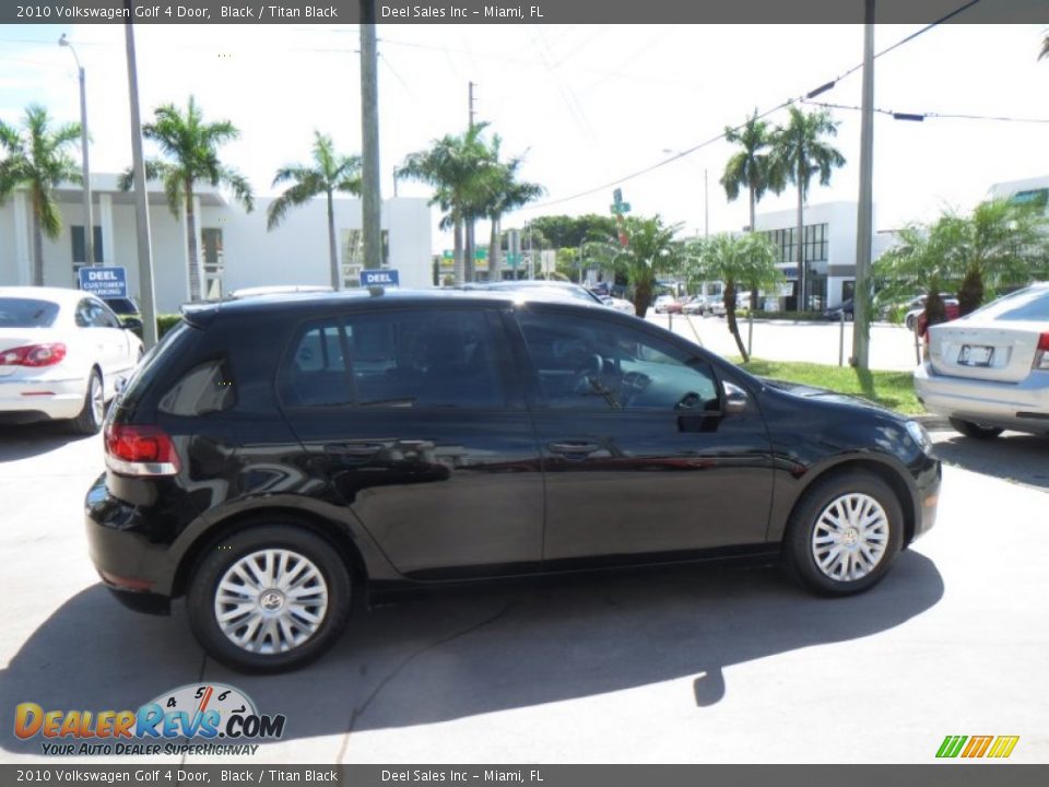 2010 Volkswagen Golf 4 Door Black / Titan Black Photo #6