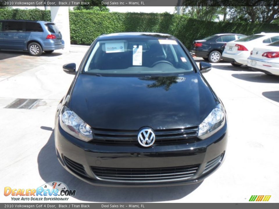 2010 Volkswagen Golf 4 Door Black / Titan Black Photo #8