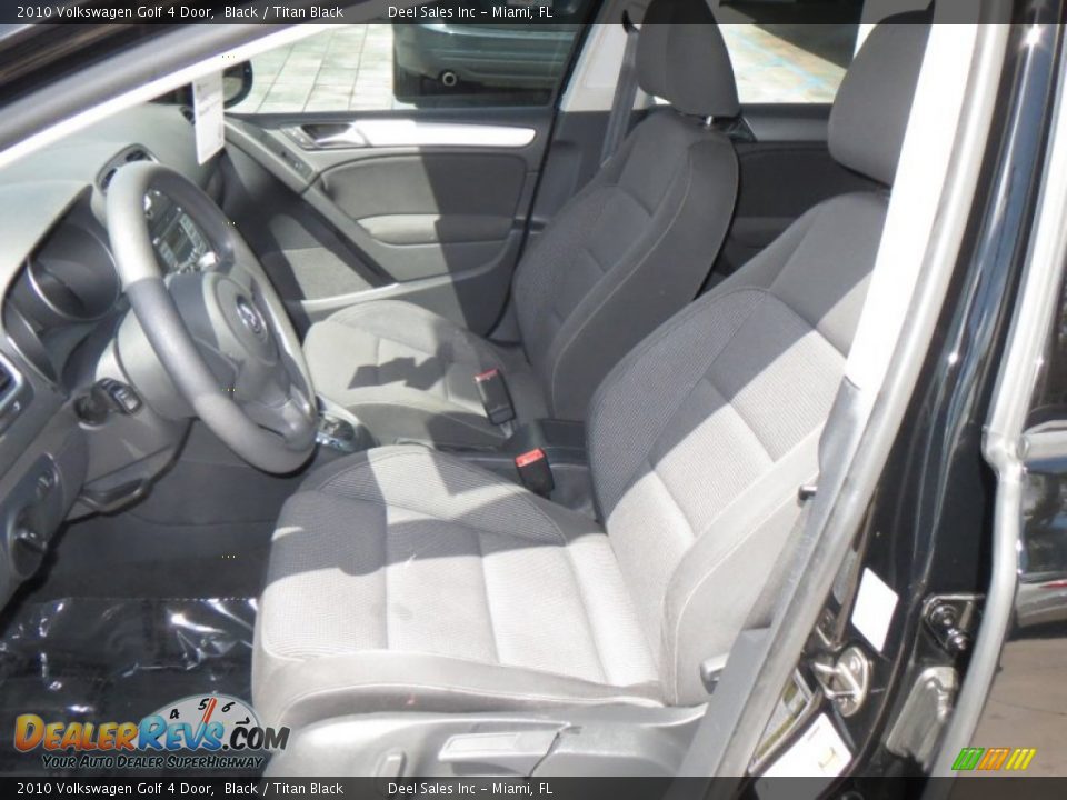2010 Volkswagen Golf 4 Door Black / Titan Black Photo #9