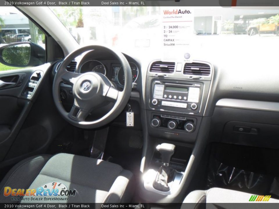 2010 Volkswagen Golf 4 Door Black / Titan Black Photo #12