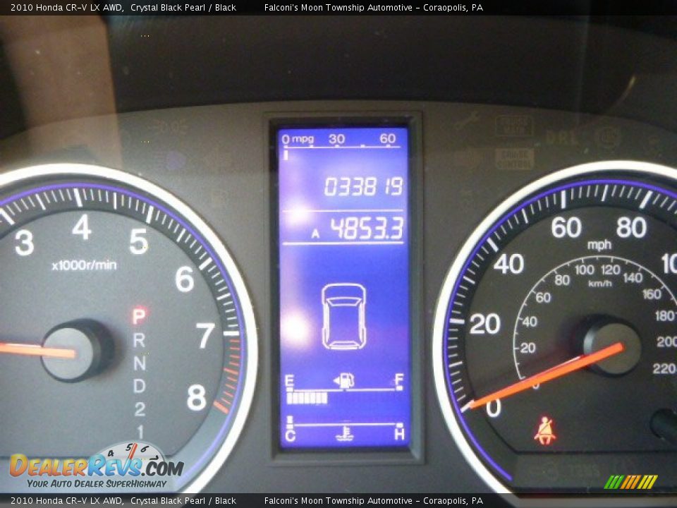 2010 Honda CR-V LX AWD Crystal Black Pearl / Black Photo #24