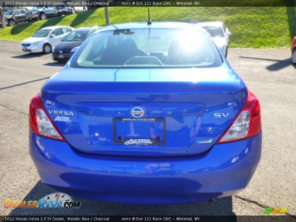 2012 Nissan Versa 1.6 SV Sedan Metallic Blue / Charcoal Photo #6