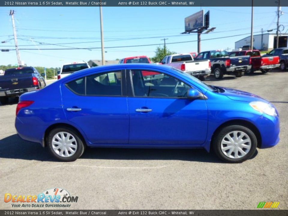 2012 Nissan Versa 1.6 SV Sedan Metallic Blue / Charcoal Photo #8