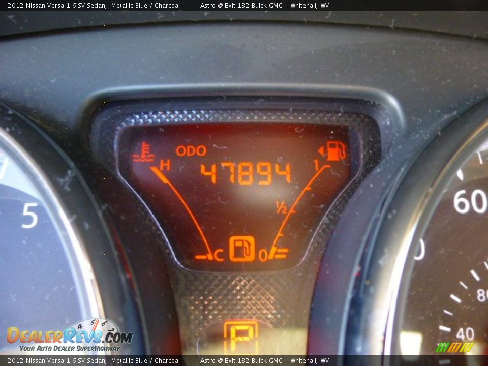 2012 Nissan Versa 1.6 SV Sedan Metallic Blue / Charcoal Photo #20