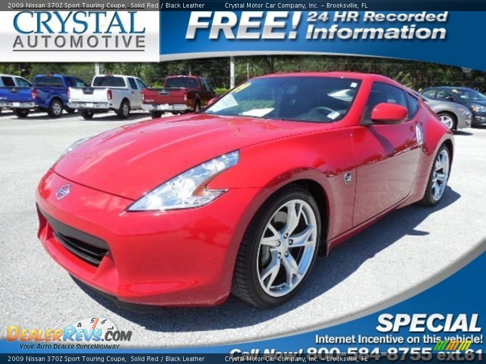 2009 Nissan 370Z Sport Touring Coupe Solid Red / Black Leather Photo #1