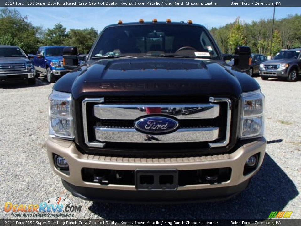 2014 Ford F350 Super Duty King Ranch Crew Cab 4x4 Dually Kodiak Brown Metallic / King Ranch Chaparral Leather Photo #3