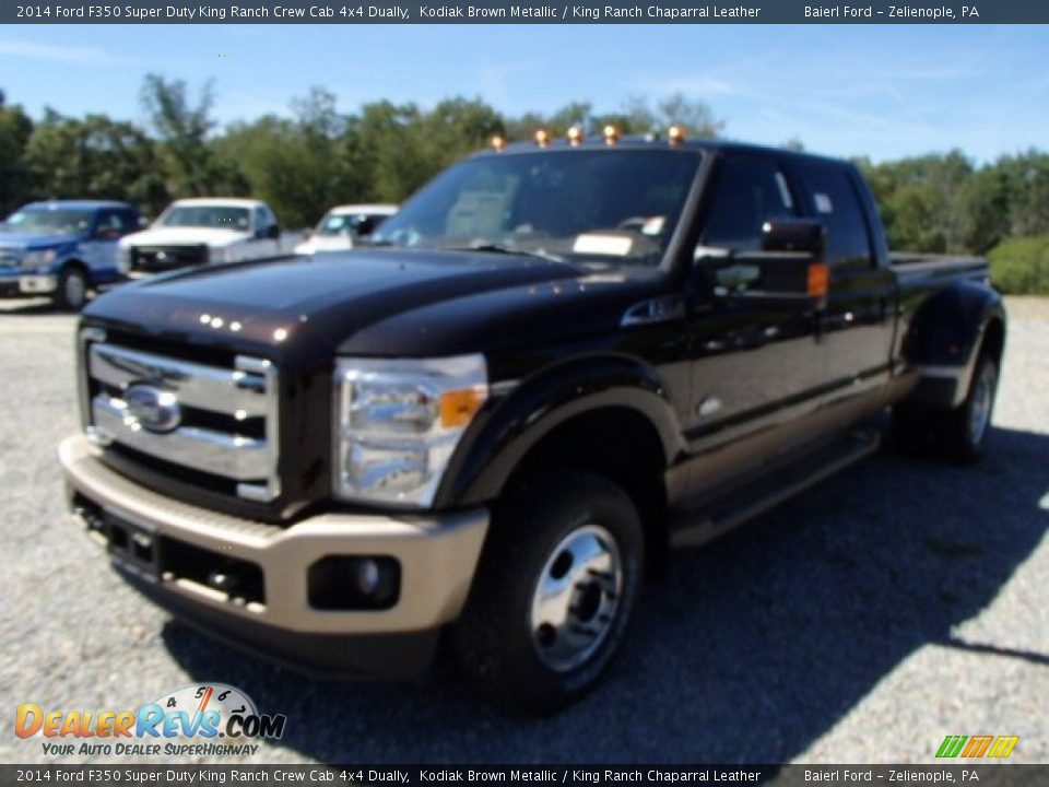 2014 Ford F350 Super Duty King Ranch Crew Cab 4x4 Dually Kodiak Brown Metallic / King Ranch Chaparral Leather Photo #4
