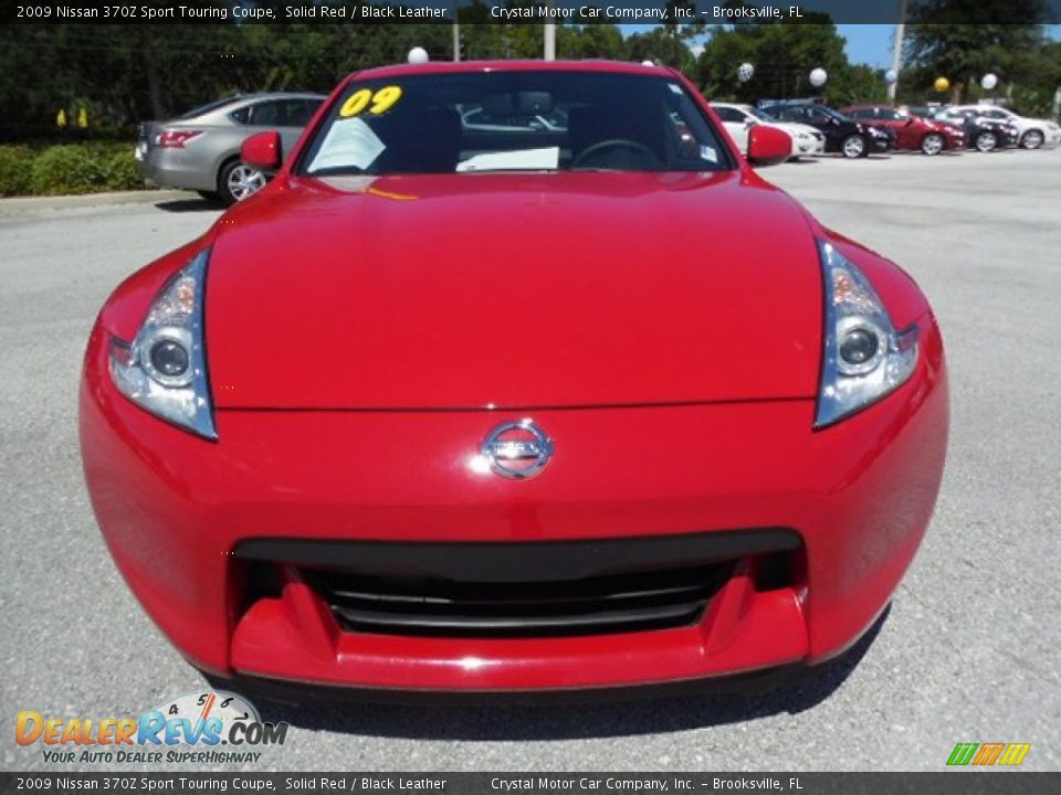 2009 Nissan 370Z Sport Touring Coupe Solid Red / Black Leather Photo #12