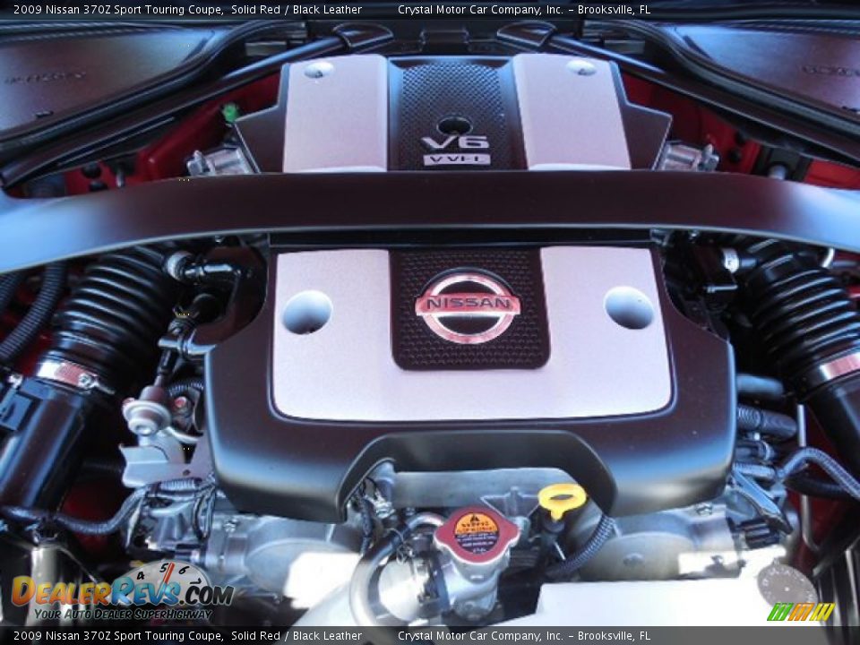 2009 Nissan 370Z Sport Touring Coupe Solid Red / Black Leather Photo #15