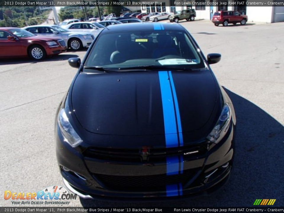 2013 Dodge Dart Mopar '13 Pitch Black/Mopar Blue Stripes / Mopar '13 Black/Mopar Blue Photo #3