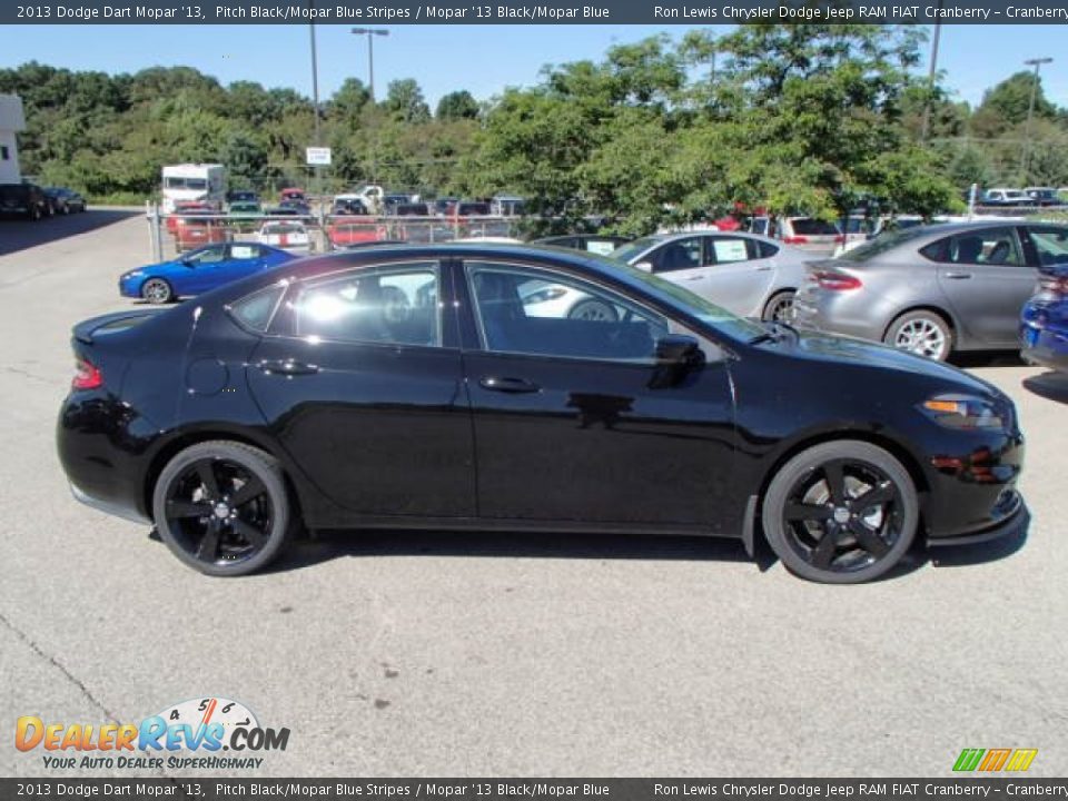 2013 Dodge Dart Mopar '13 Pitch Black/Mopar Blue Stripes / Mopar '13 Black/Mopar Blue Photo #5