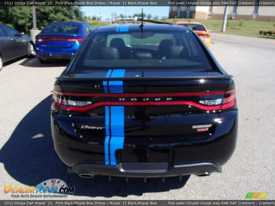 2013 Dodge Dart Mopar '13 Pitch Black/Mopar Blue Stripes / Mopar '13 Black/Mopar Blue Photo #7