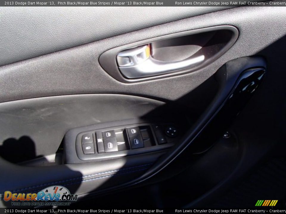 2013 Dodge Dart Mopar '13 Pitch Black/Mopar Blue Stripes / Mopar '13 Black/Mopar Blue Photo #13