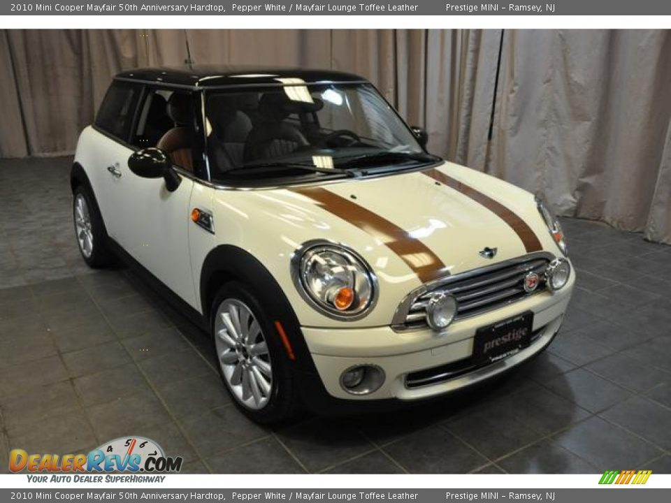 2010 Mini Cooper Mayfair 50th Anniversary Hardtop Pepper White / Mayfair Lounge Toffee Leather Photo #4